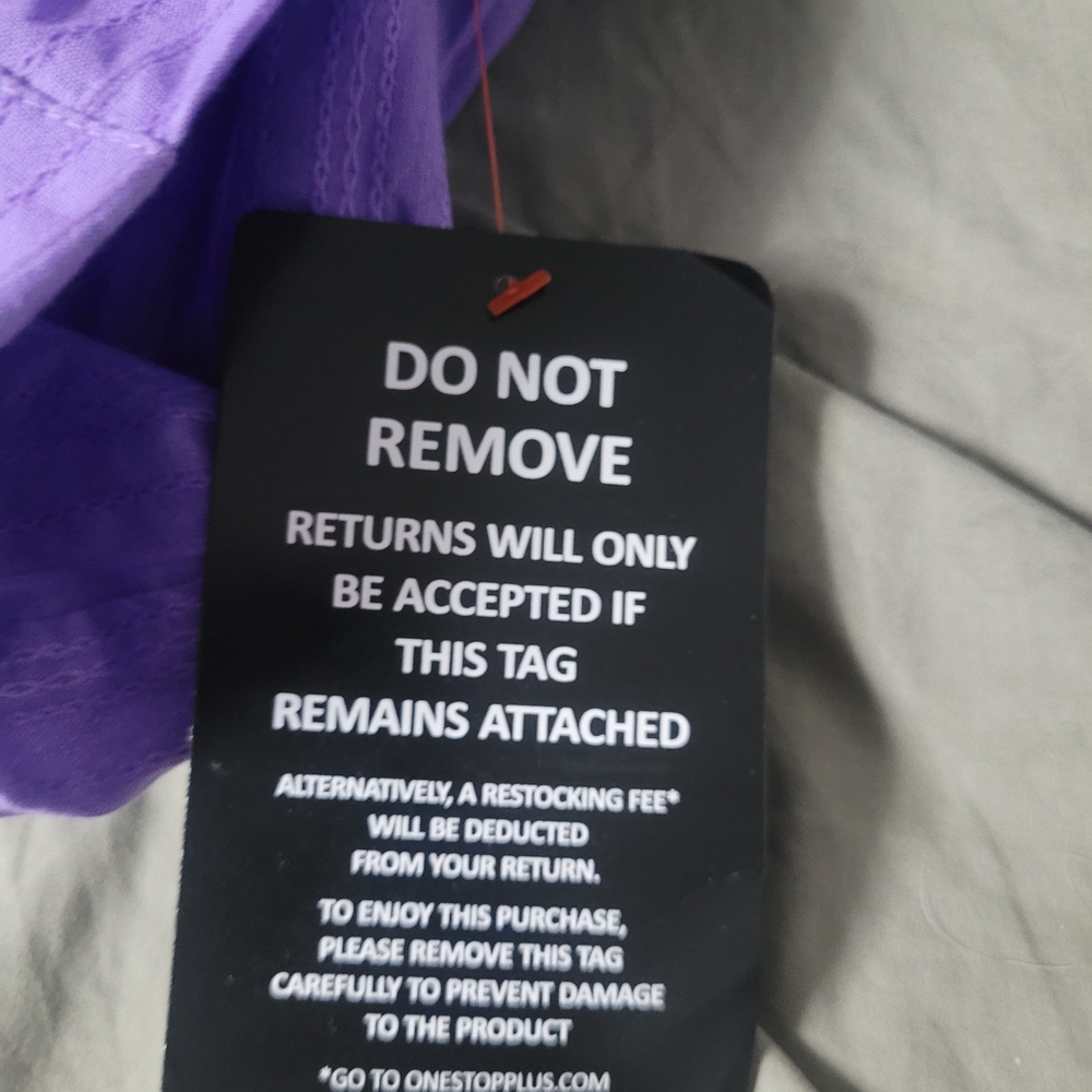 Roaman's Lavender Ruffle Button-Down Top - Picture 8 of 12
